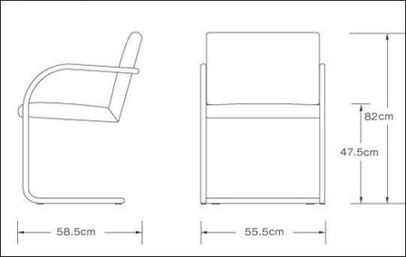 BRNO Mies van de Rohe dining chair