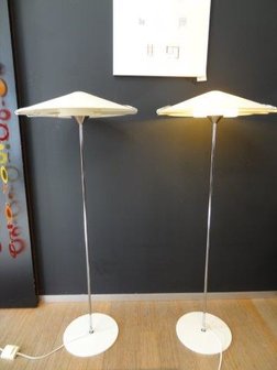 vintage vloerlampen Italiaans, 60's design, 2 stuks