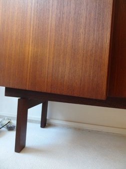 teak/wenge cabinet, Hulmefa, japan style, Dutch design 1955